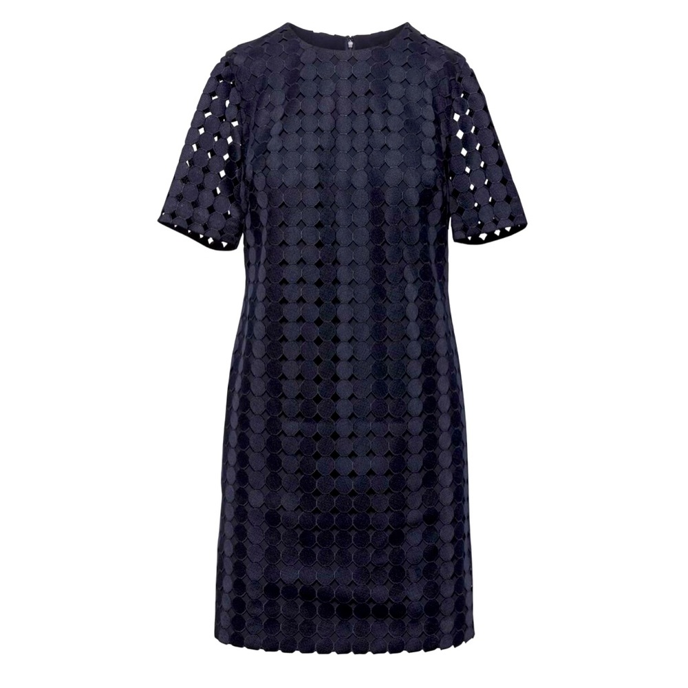 Banana Republic Navy Shift Circular Lace Dress that comes right above the knee.